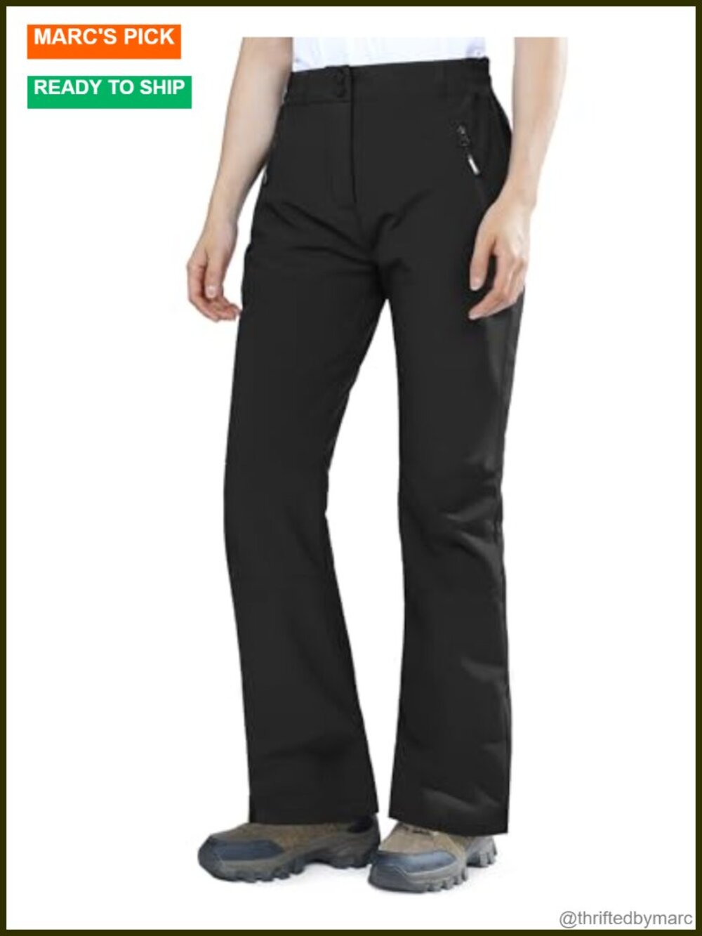 Outdoor Ventures Fleece Lined Waterproof Snow Pants Women's Insulated Ski